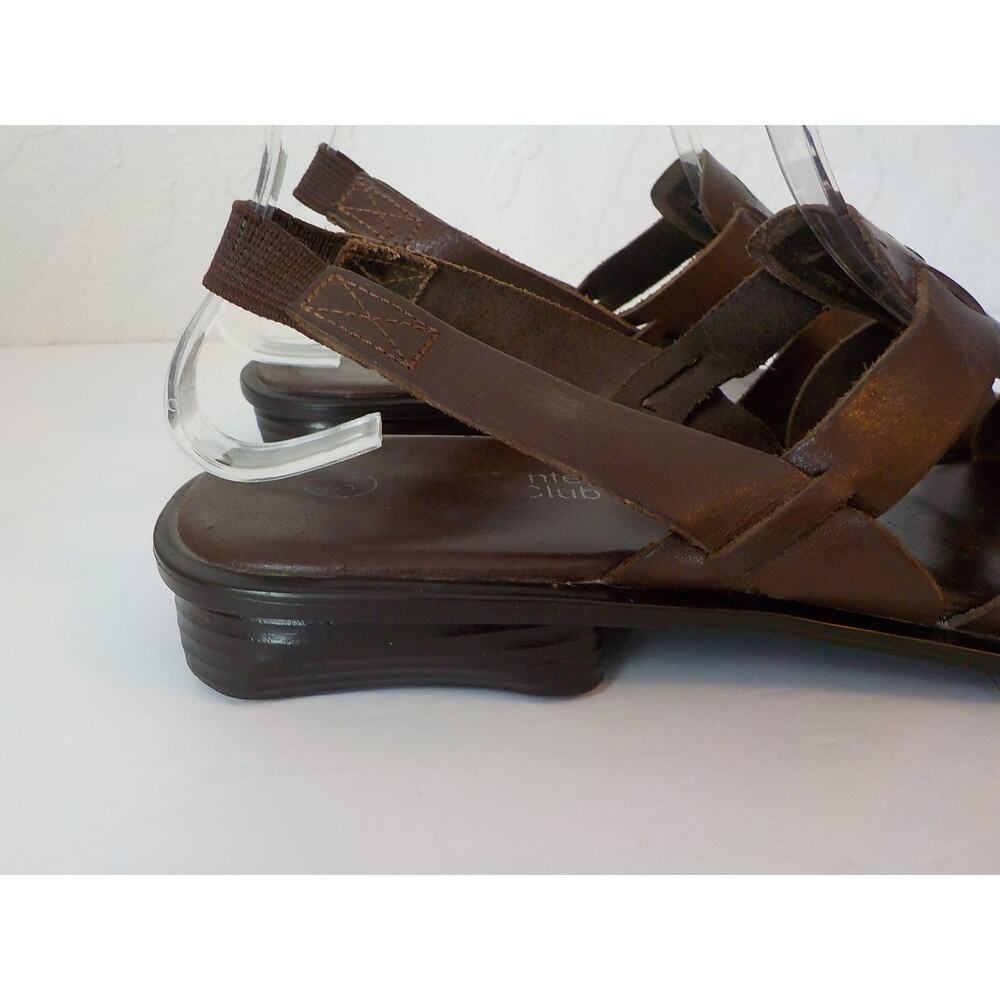 Y2K Retro Montego Bay Club Brown Leather Strappy Sandals Slingback Women 8.5 M - Picture 4 of 15